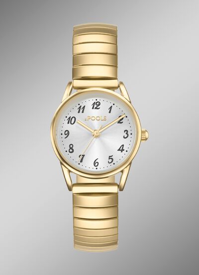 Tijdloos quartz dameshorloge Pools 1989 met trekkoord 