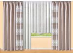 Gordijnenset in linnenlook 