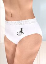 Vierpack slips met kattenmotief 