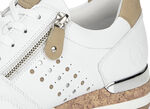 Remonte sneakers met decoratieve perforaties eronder WIT-ZAND