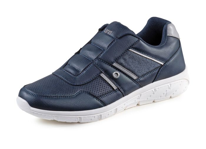 Slippers van synthetisch materiaal met inzetstukken van textiel 