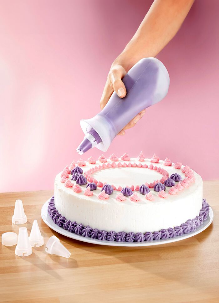 Siliconen fles versieren met schaal 