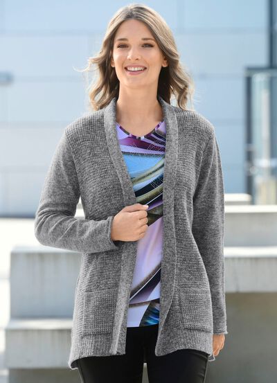 Vest met rijstkorrelstructuur 