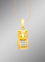 Lieve uilhanger met zirkonia 