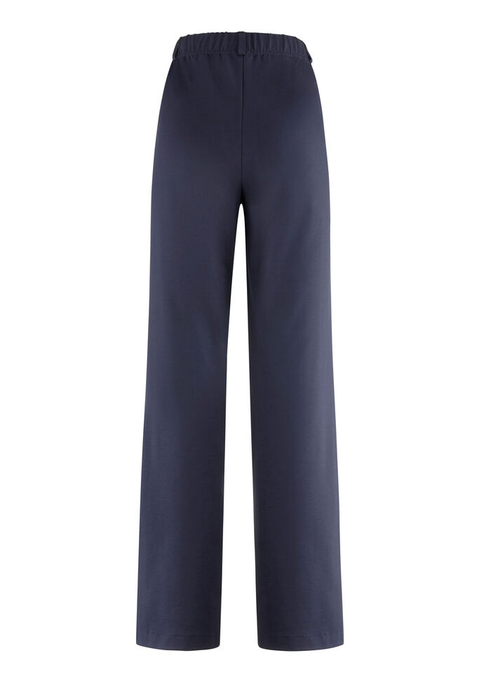 Broek in modieuze palazzo-vorm RIET GEMÊLEERD