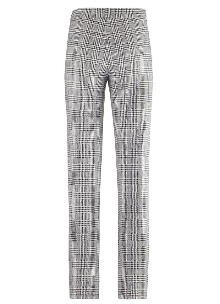 Broek met het nieuwste Glencheck-design ZWART-ECRU