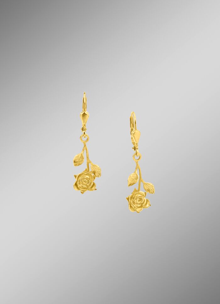 Romantische rozenoorbellen, beweegbaar, met structuur 