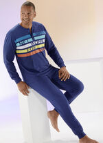 Pyjama met knoopsluiting en geprint motief 