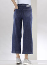 Jeansculotte met luchtige, wijde pijpen DONKERBLAUW