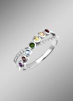 Stralende elegantie: damesring met echte edelstenen 