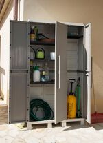 Apparatuurkast, 3 deuren GRIJS