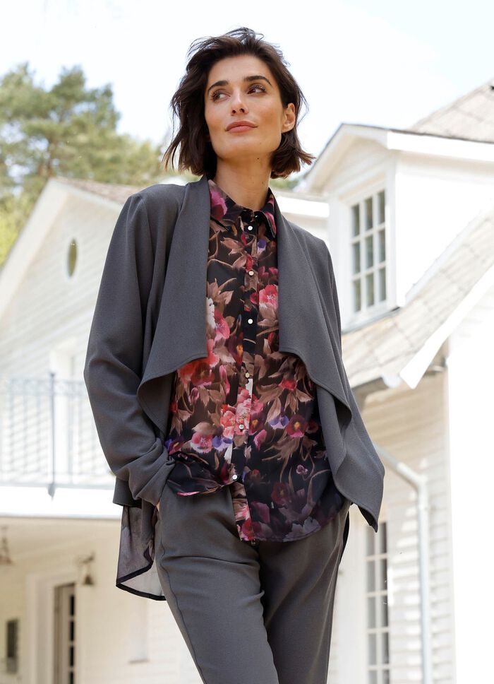 Lichte blazer met sjaalkraag 