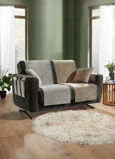 Fluweelzachte fauteuil- en bankbeschermers met antislip achterkant 