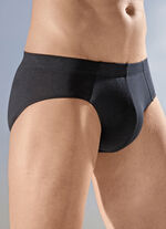 Schiesser, set van drie slips met elastische tailleband ZWART