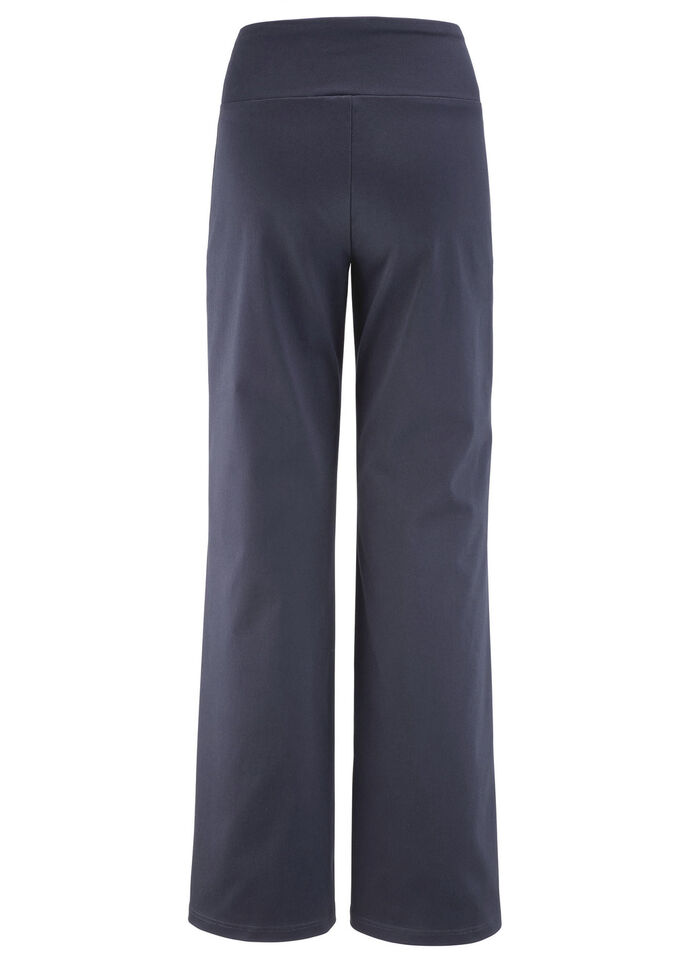 Zachte stretchbroek in modieuze breedte MARINE
