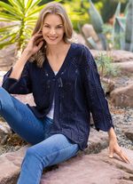 Cardigan met opvallende haaklook 