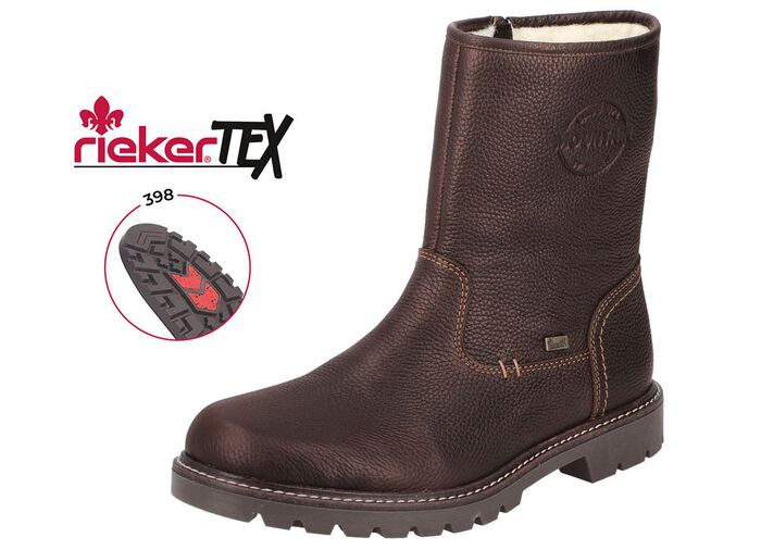 Rieker laarzen gemaakt van nappaleer DONKERBRUIN