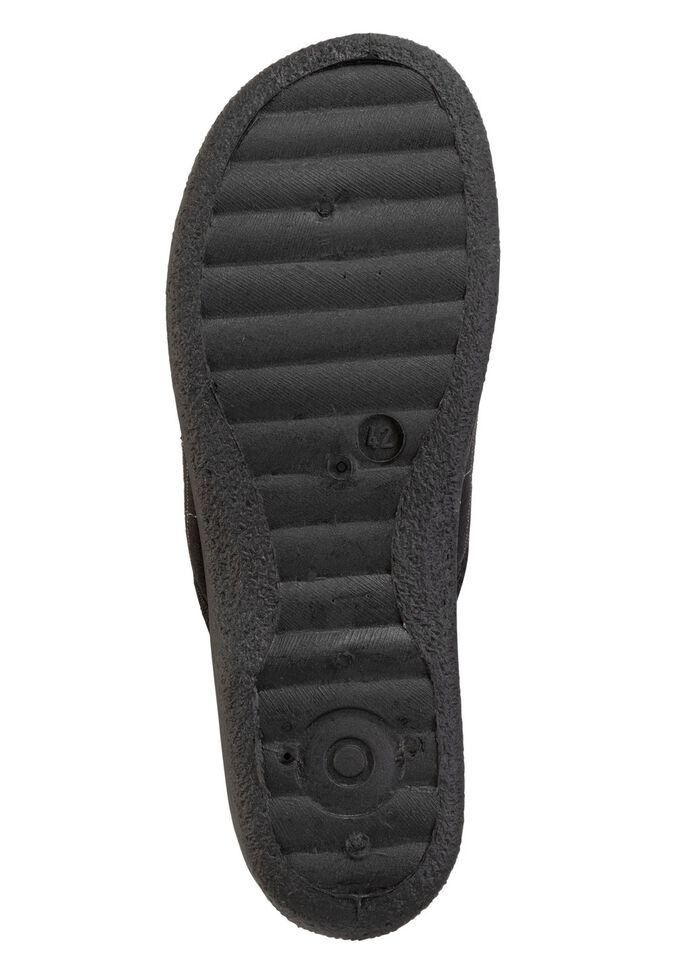 Slippers gemaakt van geruit textiel ZWARTBRUIN