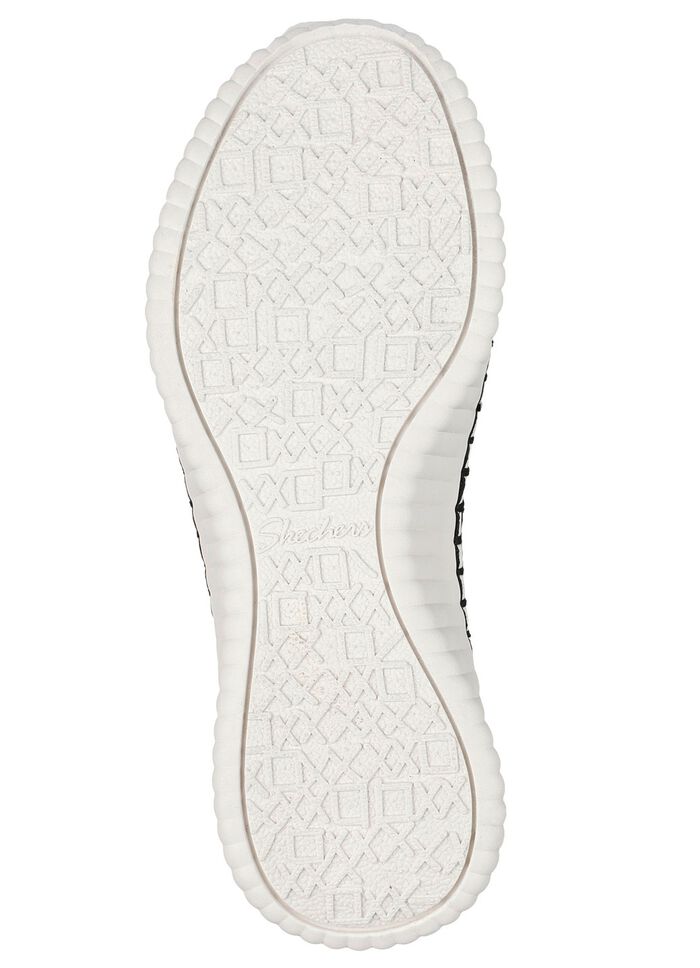 SKECHERS pantoffel van rekbaar breimateriaal ZWART