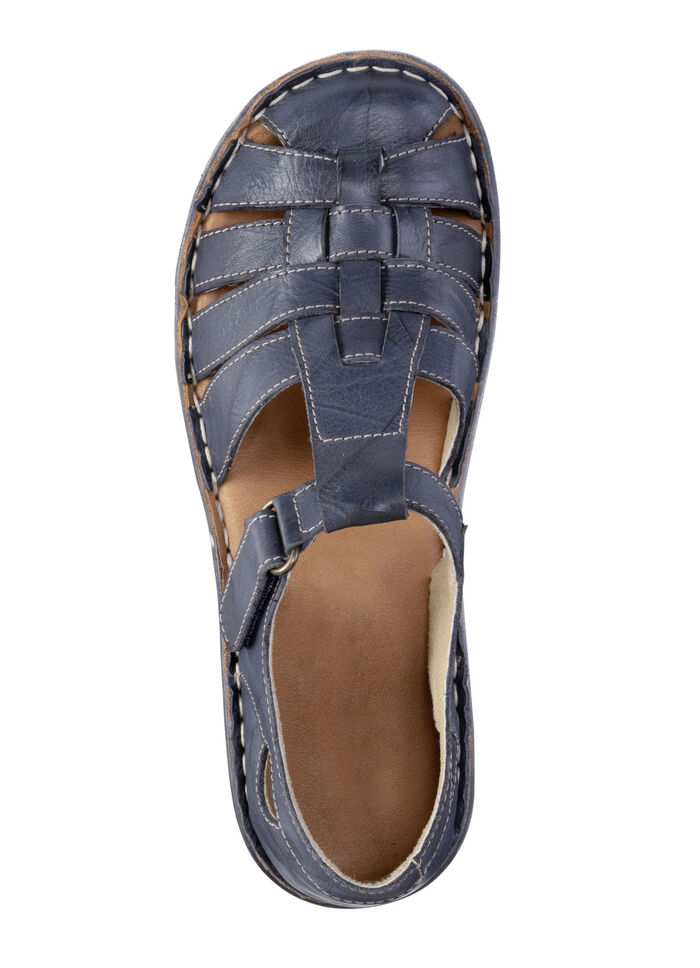 ELENA EDEN, zomerse damespantoffels, breedte G, met klittenbandsluiting JEANS