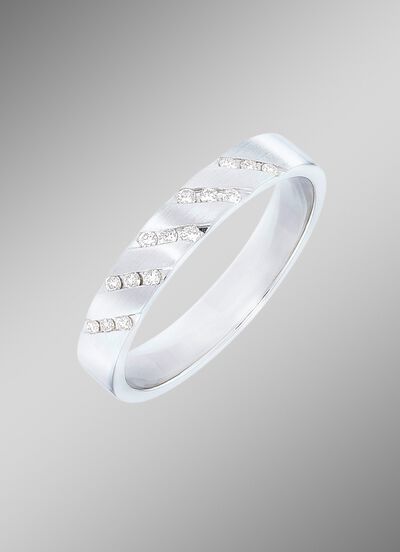 Platina damesring met diamanten 