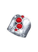 Bijzondere damesring met koraal 