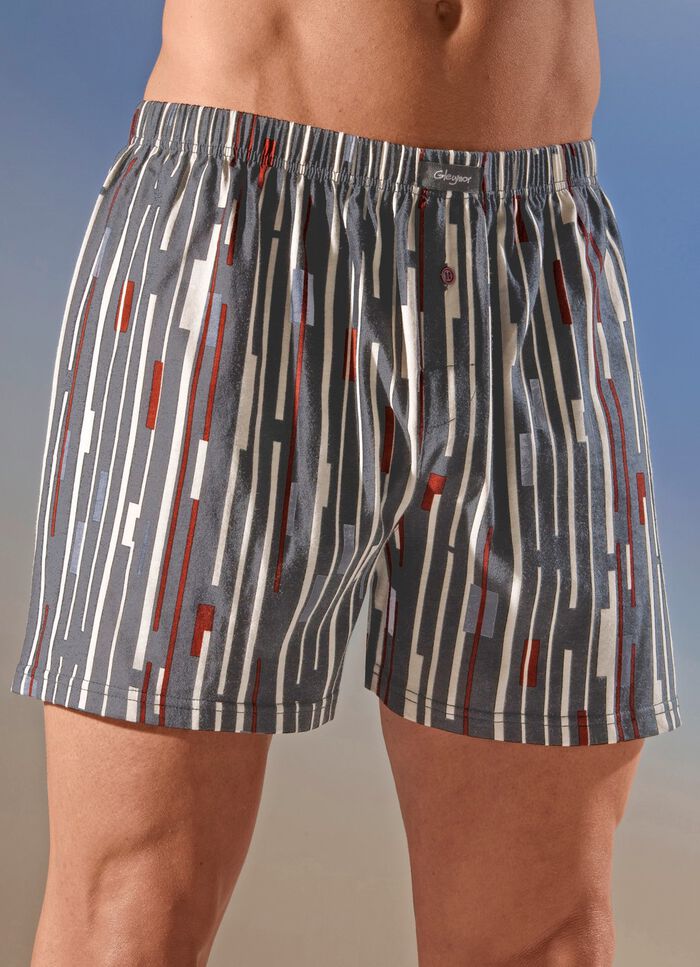 Vierpack boxershorts met strependesign 