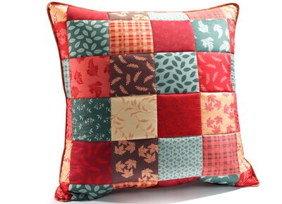 Sprei en kussenslopen in patchwork-look 
