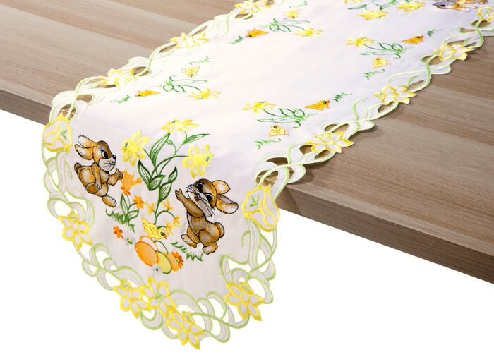 Tafel- en kamerdecoratie met hazenmotieven SEKT/MULTICOLOR