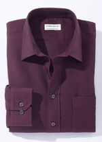 Shirt in 4 kleuren met borstzak BORDEAUX