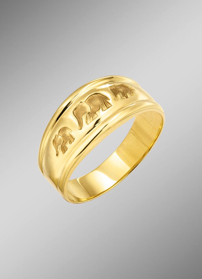 Gematteerde gouden damesring 