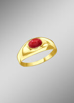 Mooie damesring met koraal 