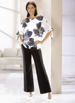 Dubbellaags overhemd met chiffon overlay 