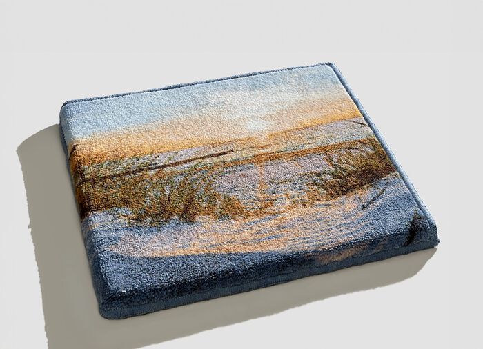 Badkamerset met antislip-onderkant, van Grund BLAUW