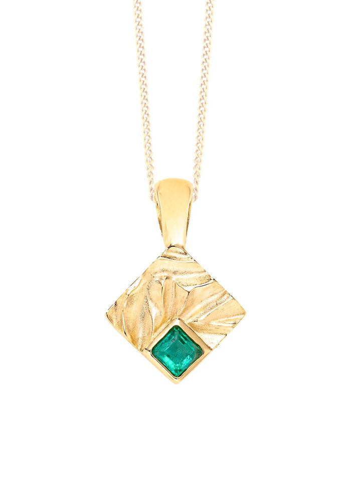 Edele hanger met smaragd 