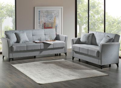 Gezellig gestoffeerd meubel met bedfunctie 