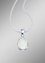 Kettinghanger met pantserketting en echte, witte maansteen 