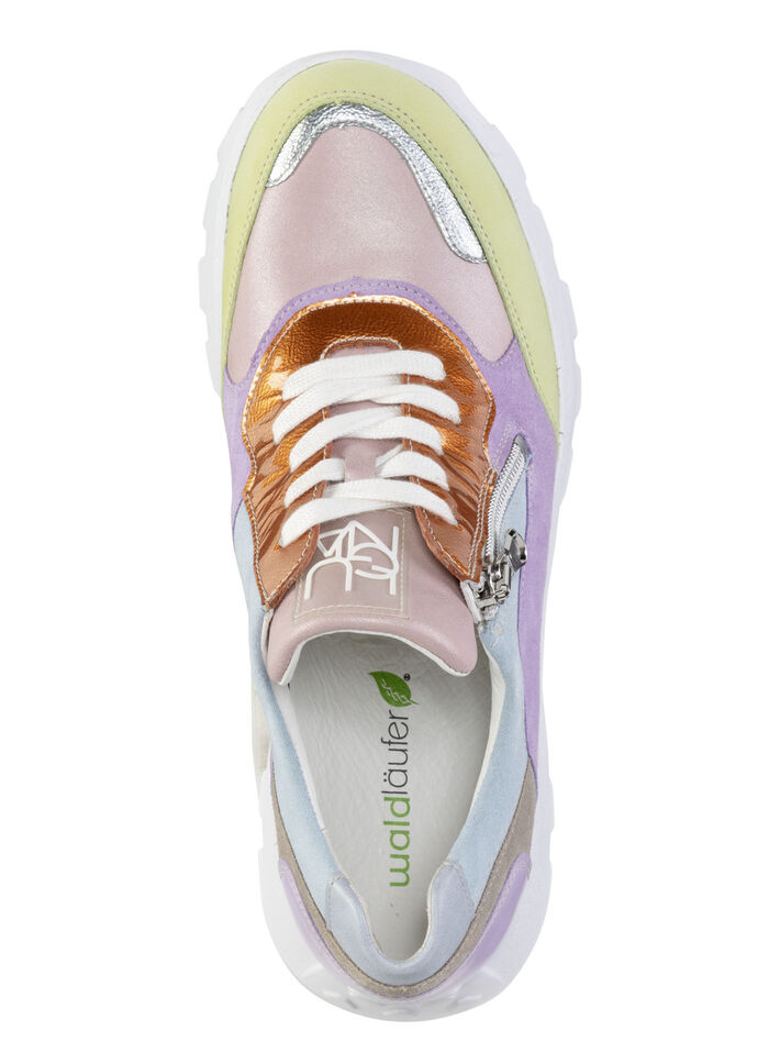 Waldläufer vetersneakers van een fijne leer-materiaalmix VEELKLEURIG