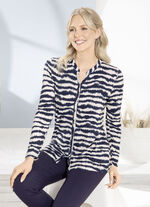 Overhemdblouse met doorlopende knoopsluiting 