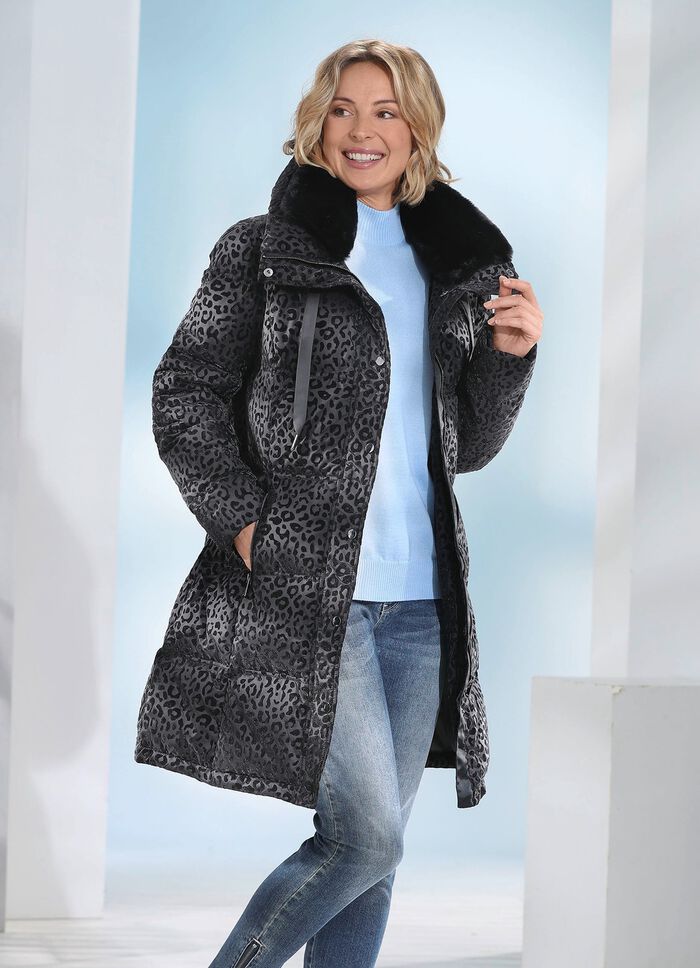 Korte jas met stretchriem 