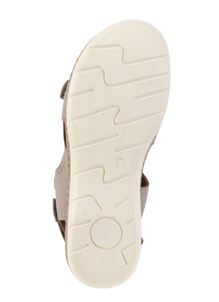 ELENA EDEN sandaal met contrasterende bies TAUPE