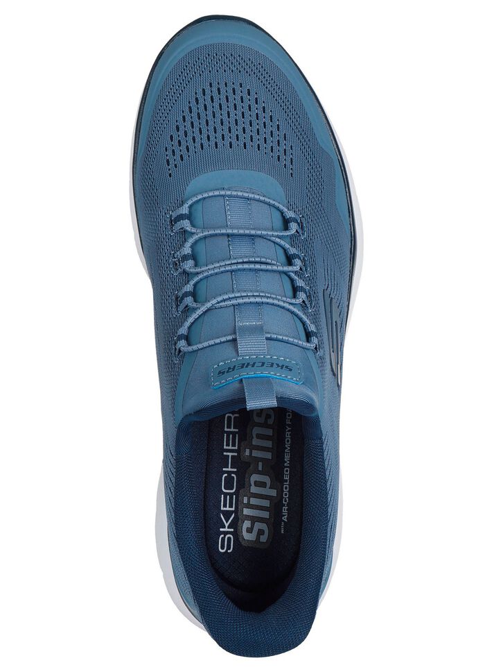 SKECHERS, sportieve herensneakers, met voorgevormde instaphak BLAU