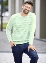 Trui met ronde hals en gestructureerd ontwerp in 3 kleuren GEVLEKTE LIMOEN