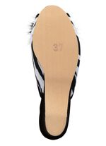 ELENA EDEN, chique damesmuiltjes, breedte G, met imitatiebont pompon 