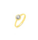 Betoverende damesring met briljant 