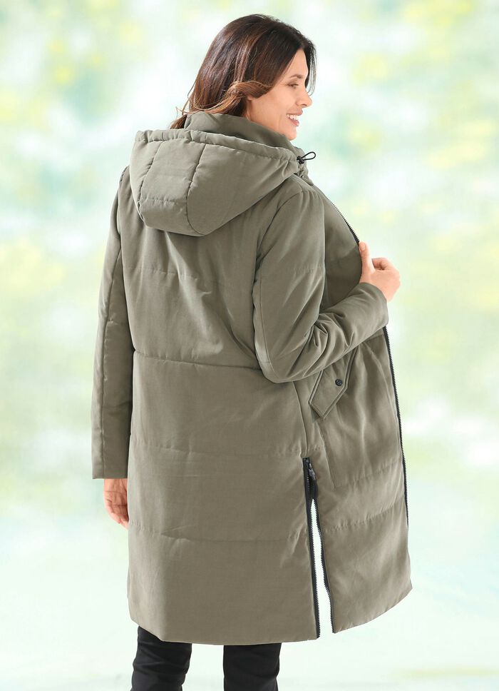 Korte vacht met peach touch effect 