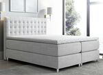 Boxspringbed met topmatras GRIJS