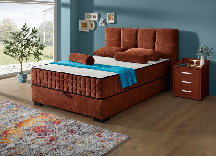 Boxspringbed met omkeerbaar matras en bedbox 