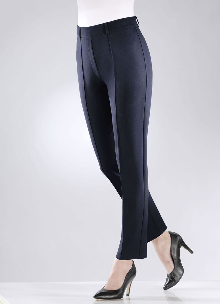 Jerseybroek met gewatteerde plooien MARINE