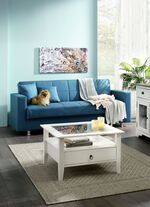 Klick-Klack-bank met decoratief kussen BLAUW